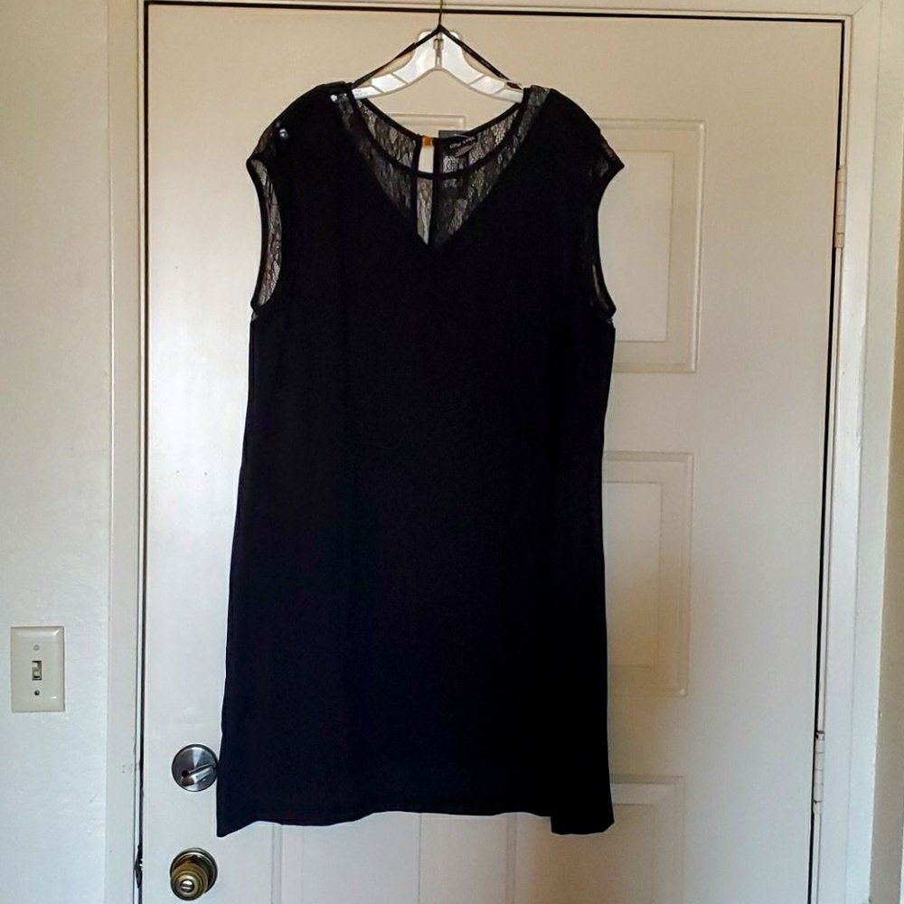 City Chic Black shift dress